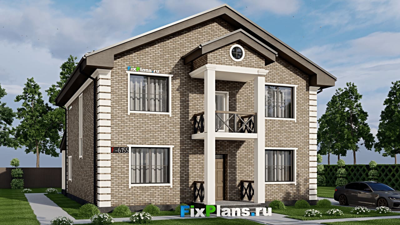 Двухэтажный дом F-6155 — фасад