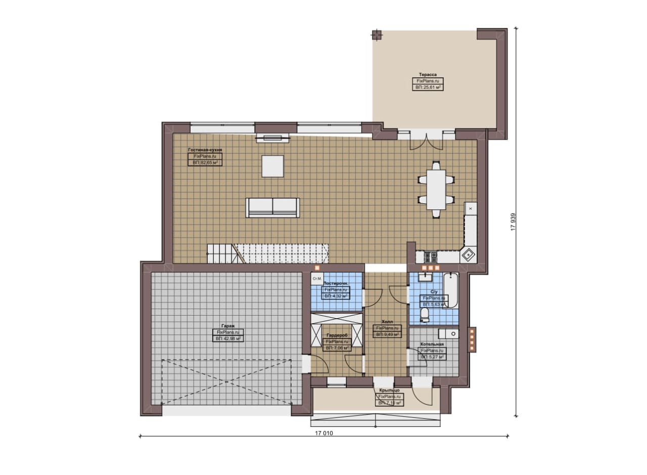 Планировка Двухэтажный дом F-10808
