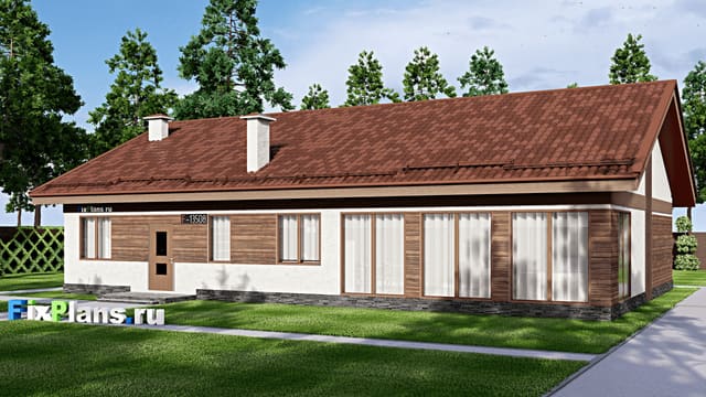 Одноэтажный дом F-13508